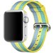 Curea iUni compatibila cu Apple Watch 1/2/3/4/5/6/7, 38mm, Nylon, Woven Strap, Pollen